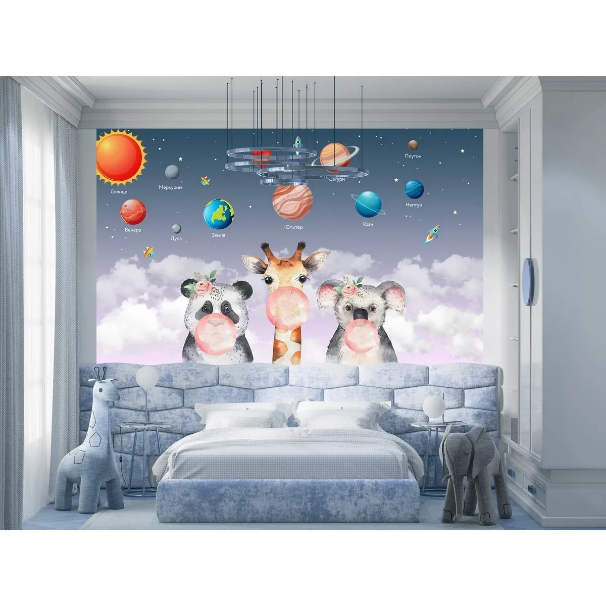 Бесшовное дизайнерское панно Citydecor Bubble Gum 8 на флизелиновой основе 200x270 см