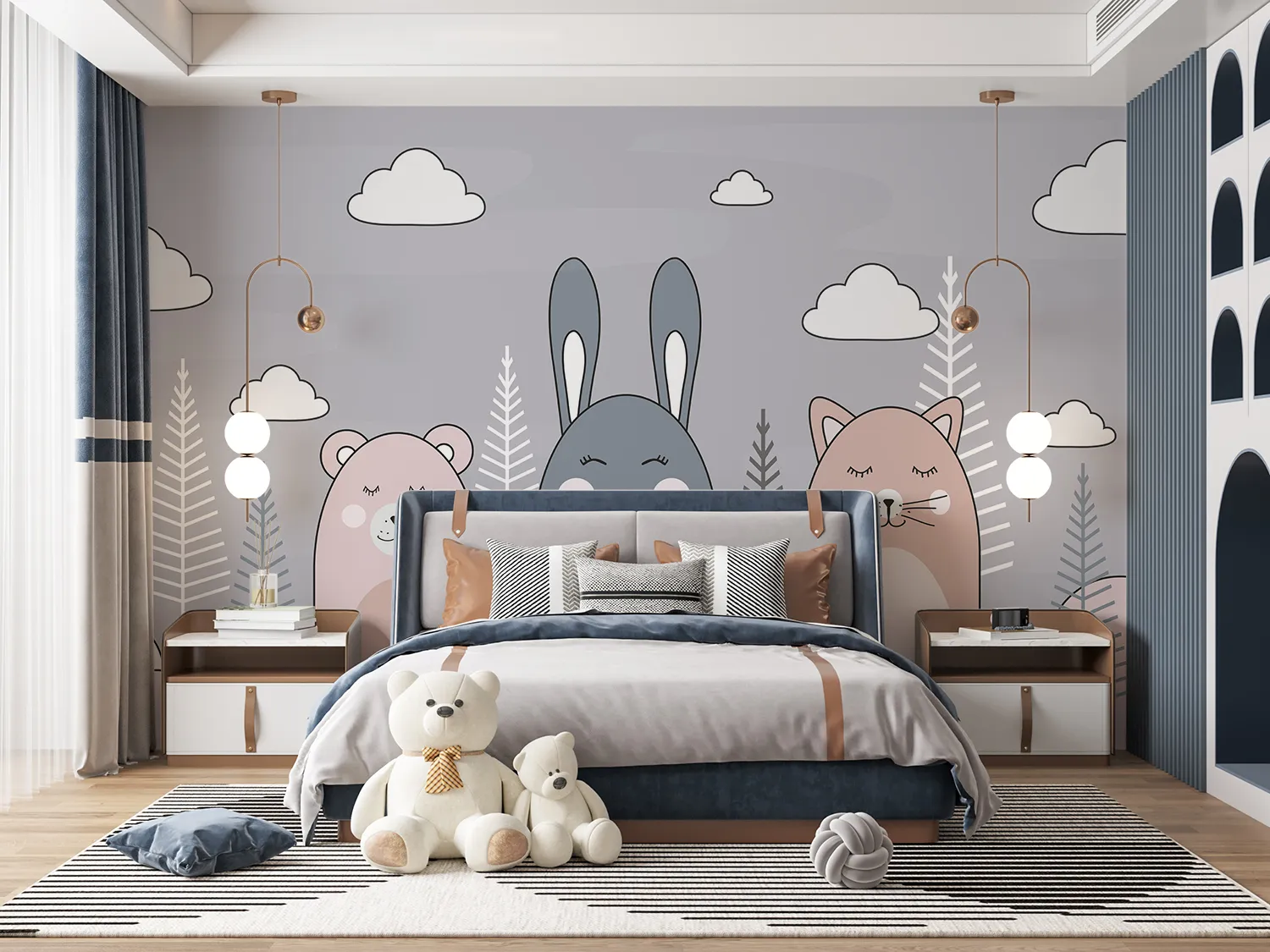 Бесшовное панно Citydecor Cute&Lovely 10 на флизелиновой основе 200x270 см
