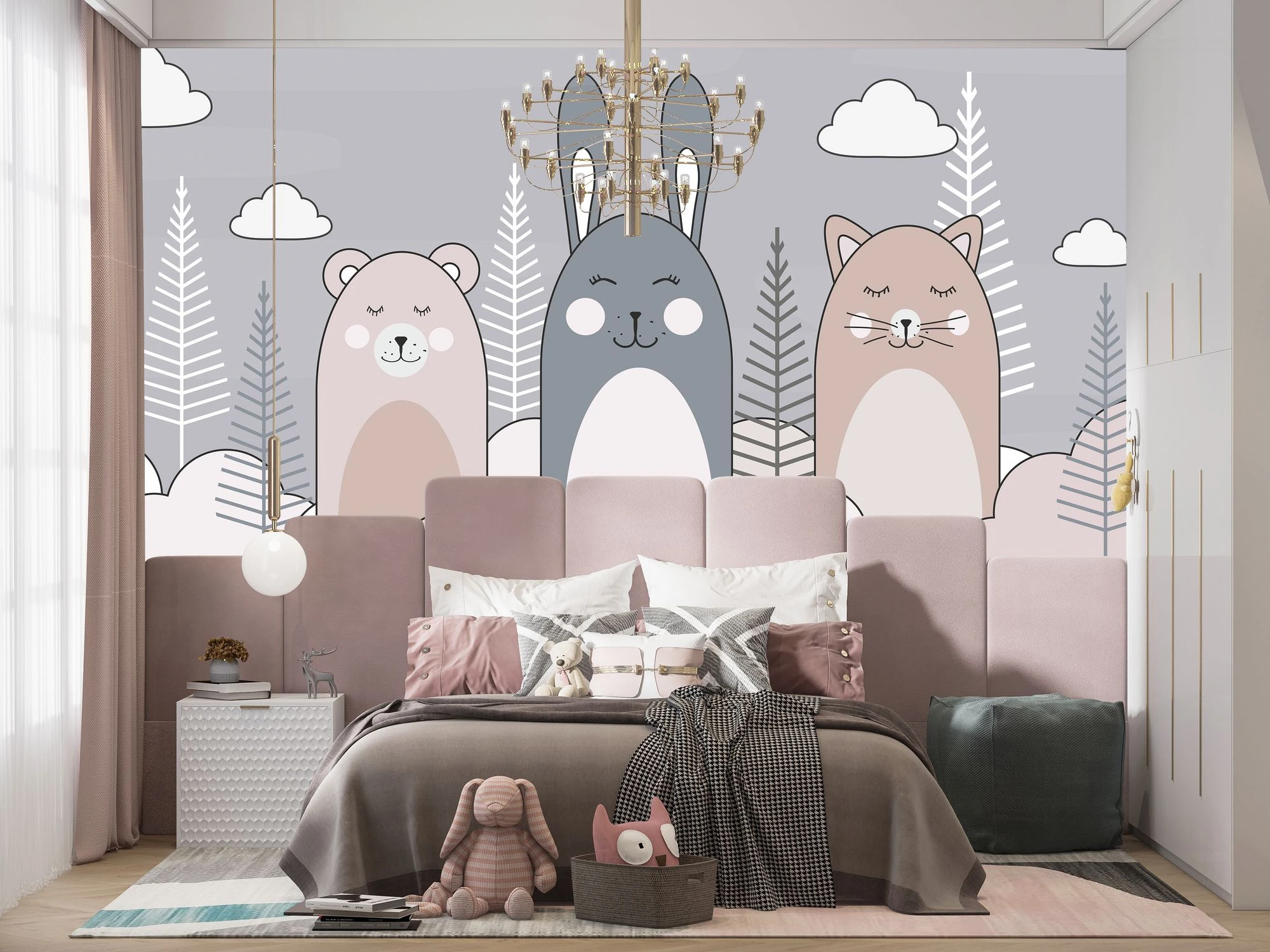 Бесшовное панно Citydecor Cute&Lovely 10 на флизелиновой основе 200x270 см