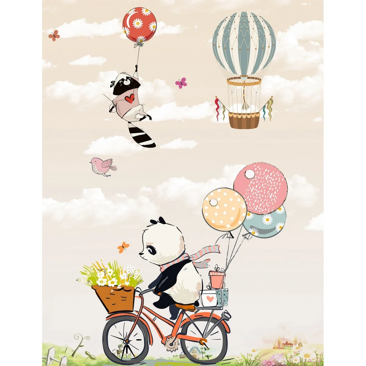 Фотообои рулонные Citydecor Cute&Lovely 14 на флизелиновой основе 200x260 см