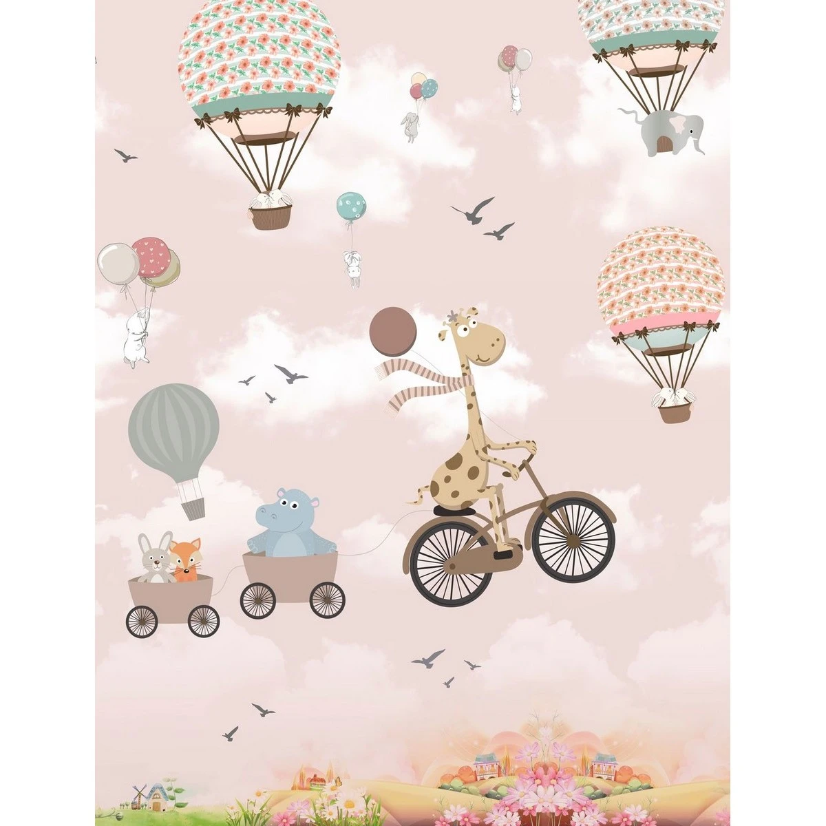 Бесшовное панно Citydecor Cute&Lovely 6 на флизелиновой основе 200x270 см