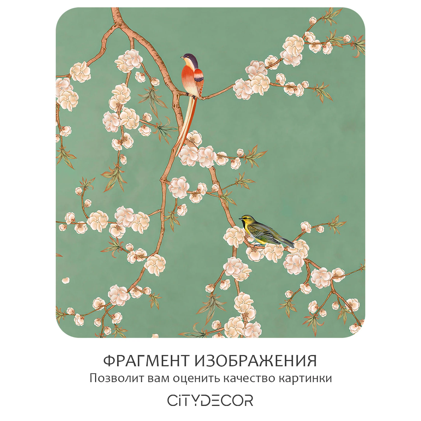 Бесшовное панно Citydecor Цветы и Растения 176 на флизелиновой основе 200x270 см