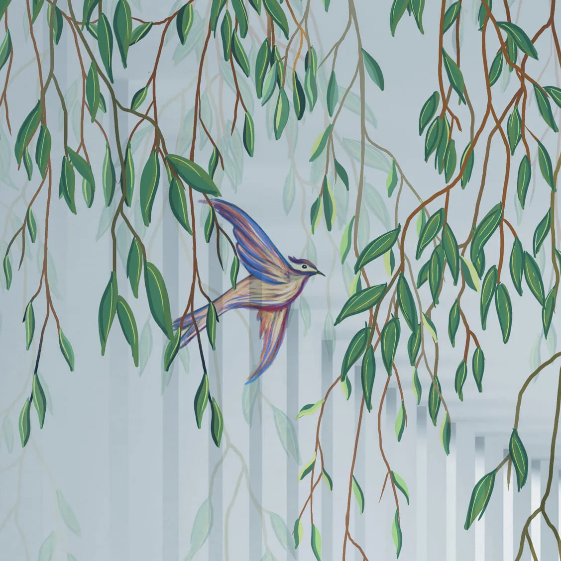 Фотообои рулонные Citydecor Flower Tunnel 3d 2 на флизелиновой основе 200x260 см