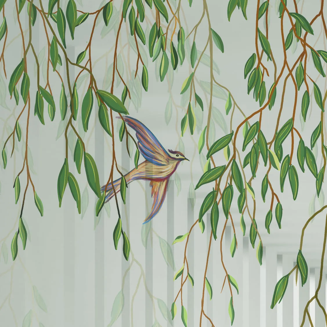 Фотообои рулонные Citydecor Flower Tunnel 3d 3 на флизелиновой основе 200x260 см