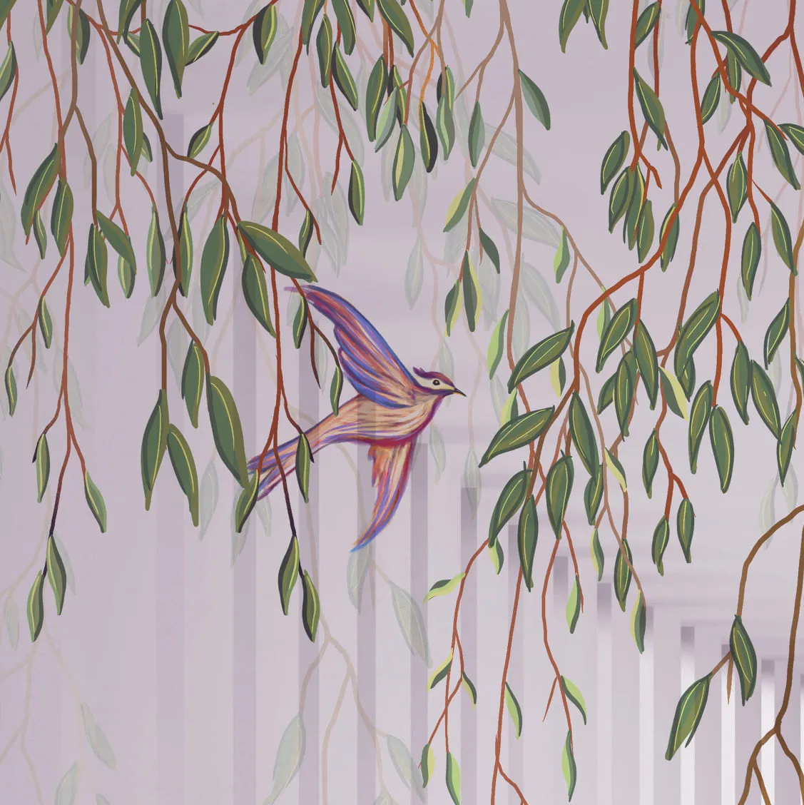 Фотообои рулонные Citydecor Flower Tunnel 3d 5 на флизелиновой основе 200x260 см