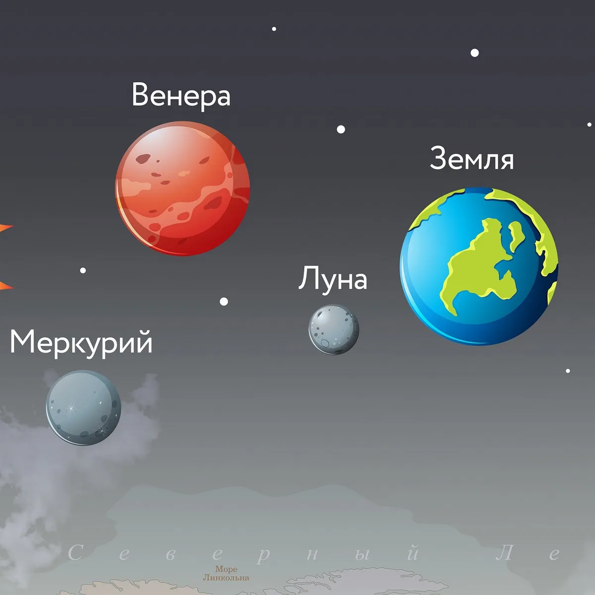 Дизайнерские фотообои рулонные Citydecor Карта мира &quot;Флаги и планеты&quot; на флизелиновой основе 200x260 см 