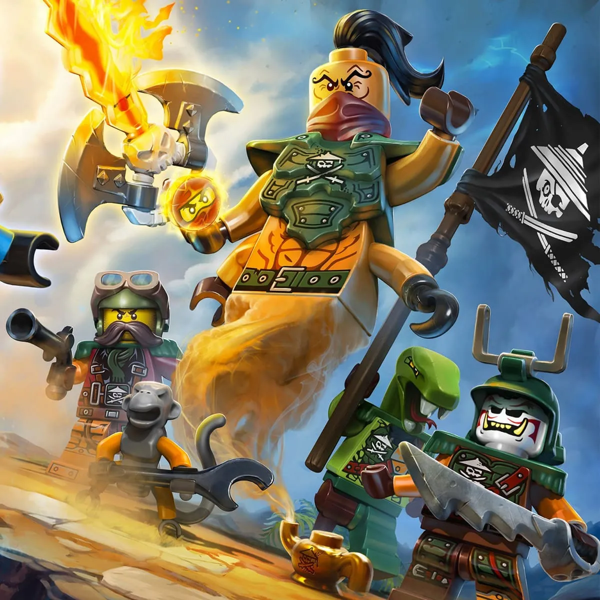 Фотообои рулонные Citydecor Ниндзяго: Навстречу приключениям 4 на флизелиновой основе 200x260 см