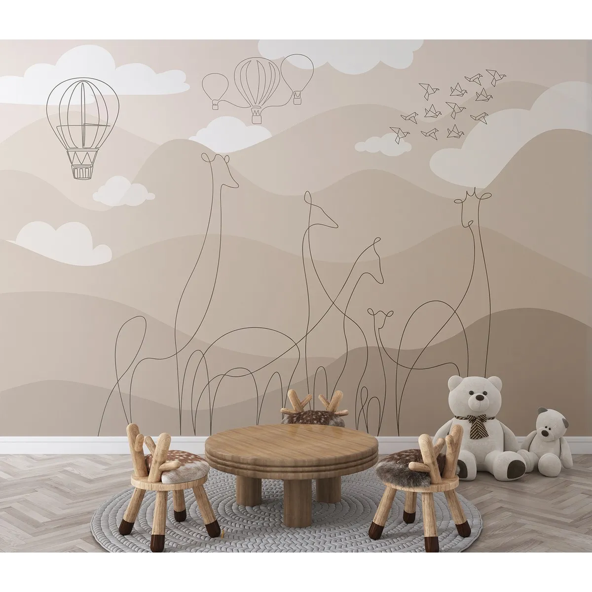 Фотообои рулонные Citydecor Perfect Lines Kids 1 на флизелиновой основе 200x260 см