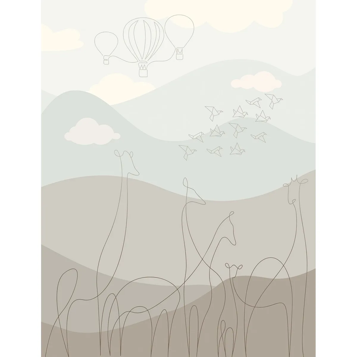 Фотообои рулонные Citydecor Perfect Lines Kids 6 на флизелиновой основе 200x260 см