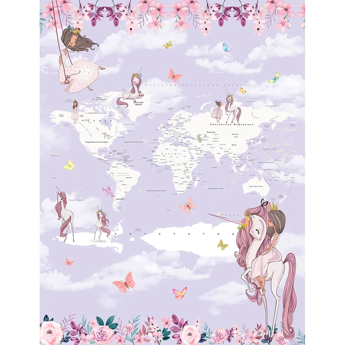 Дизайнерские фотообои рулонные Citydecor Princess 13 на флизелиновой основе 200x260 см