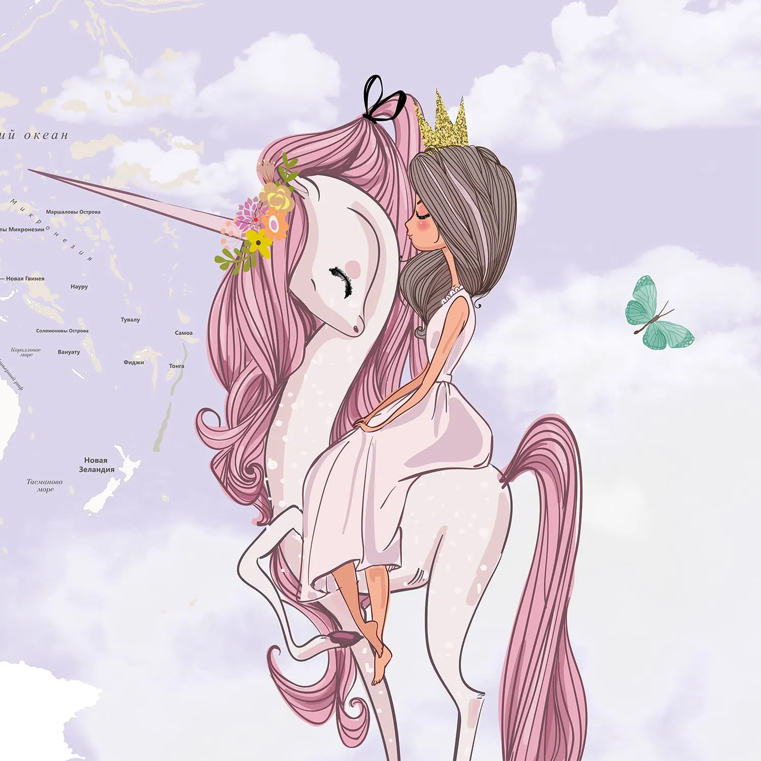 Дизайнерские фотообои рулонные Citydecor Princess 13 на флизелиновой основе 200x260 см