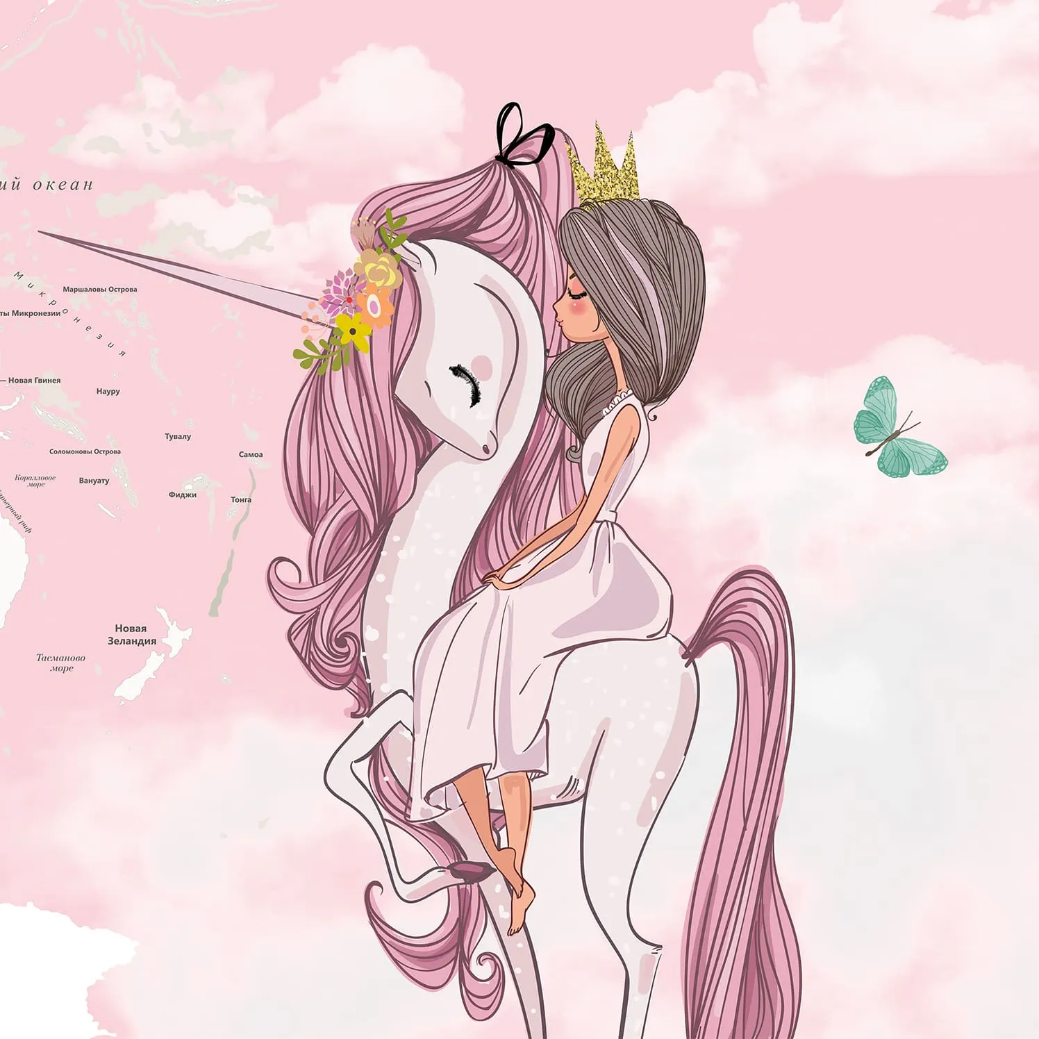 Дизайнерские фотообои рулонные Citydecor Princess 14 на флизелиновой основе 200x260 см