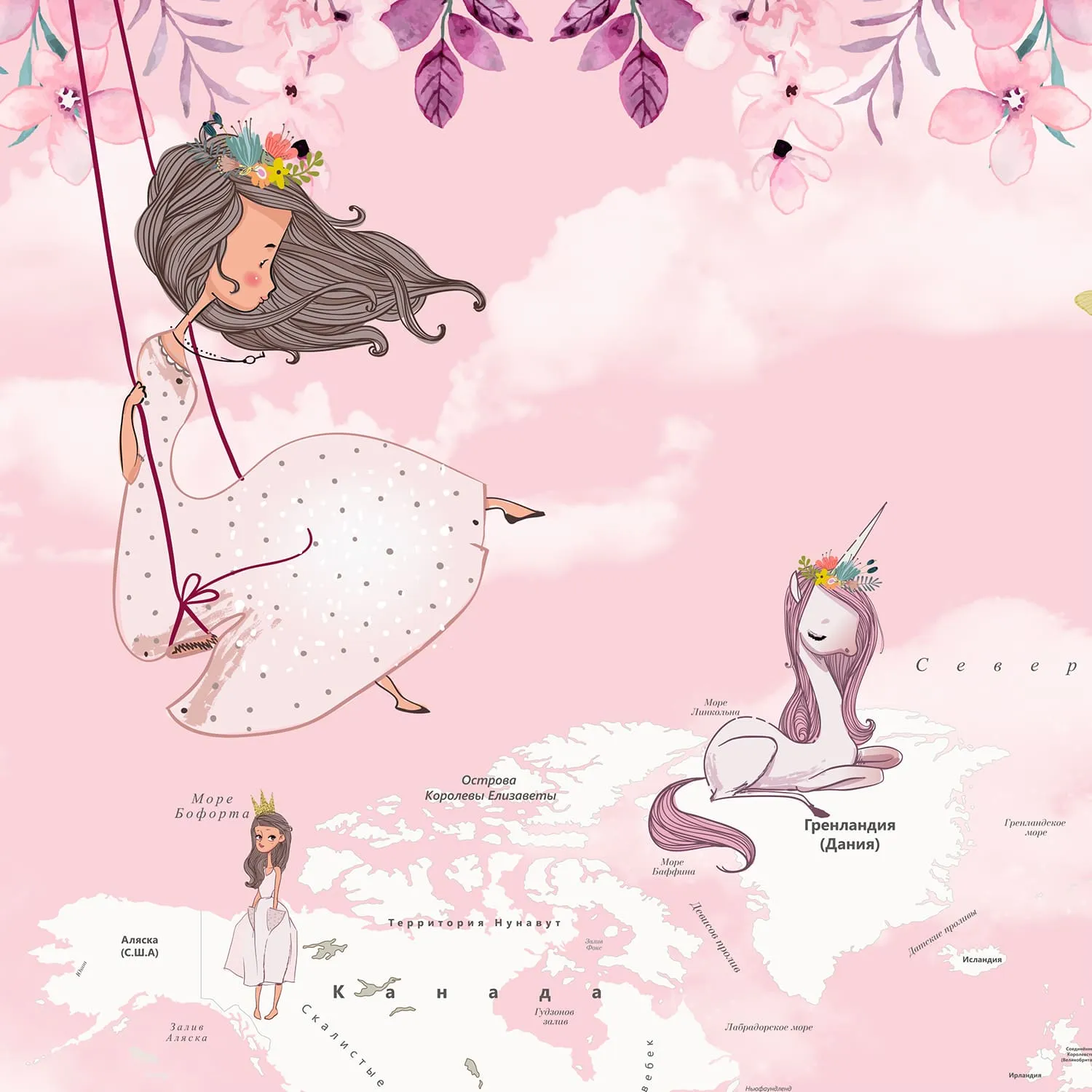 Дизайнерские фотообои рулонные Citydecor Princess 14 на флизелиновой основе 200x260 см