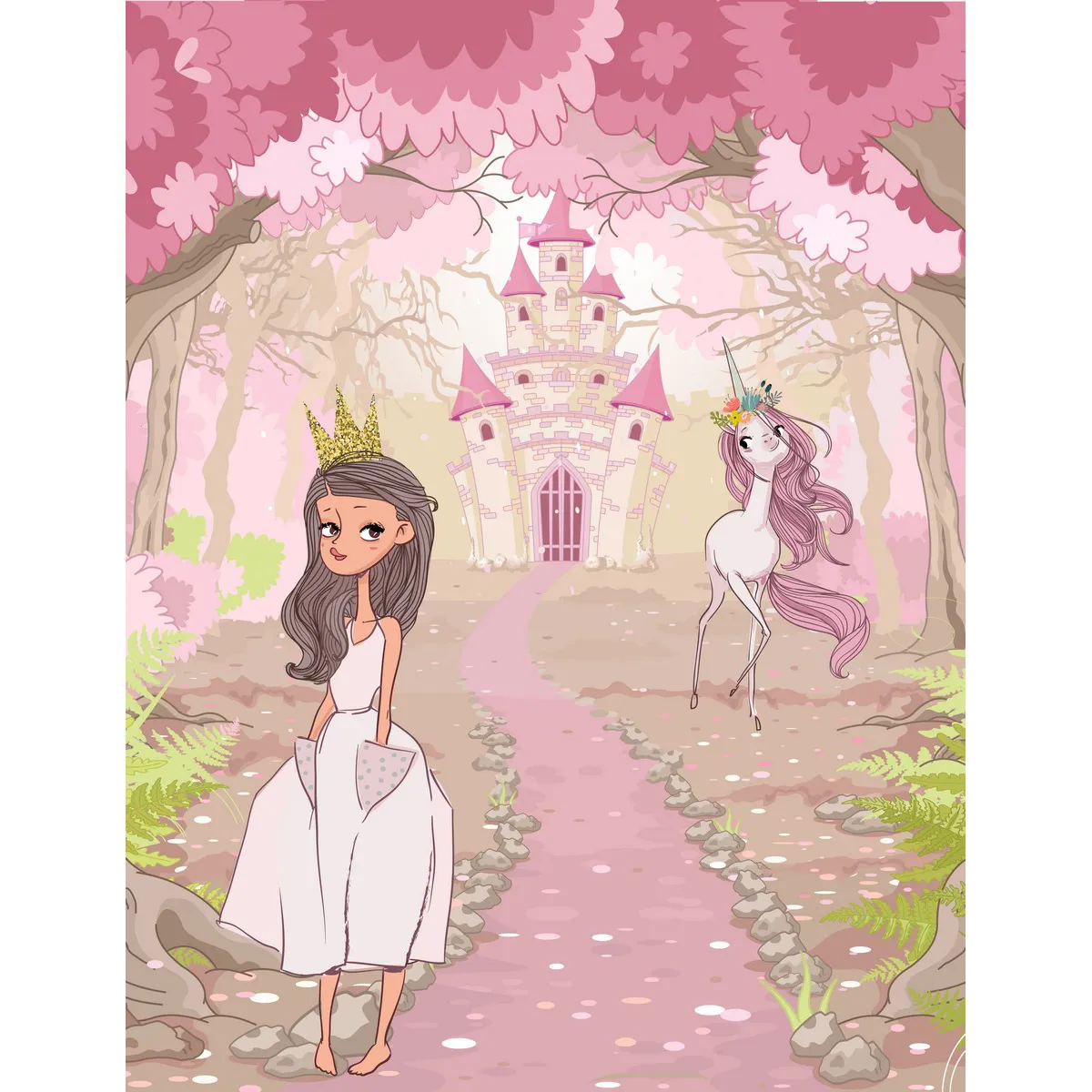 Дизайнерские фотообои рулонные Citydecor Princess 2 на флизелиновой основе 200x260 см 