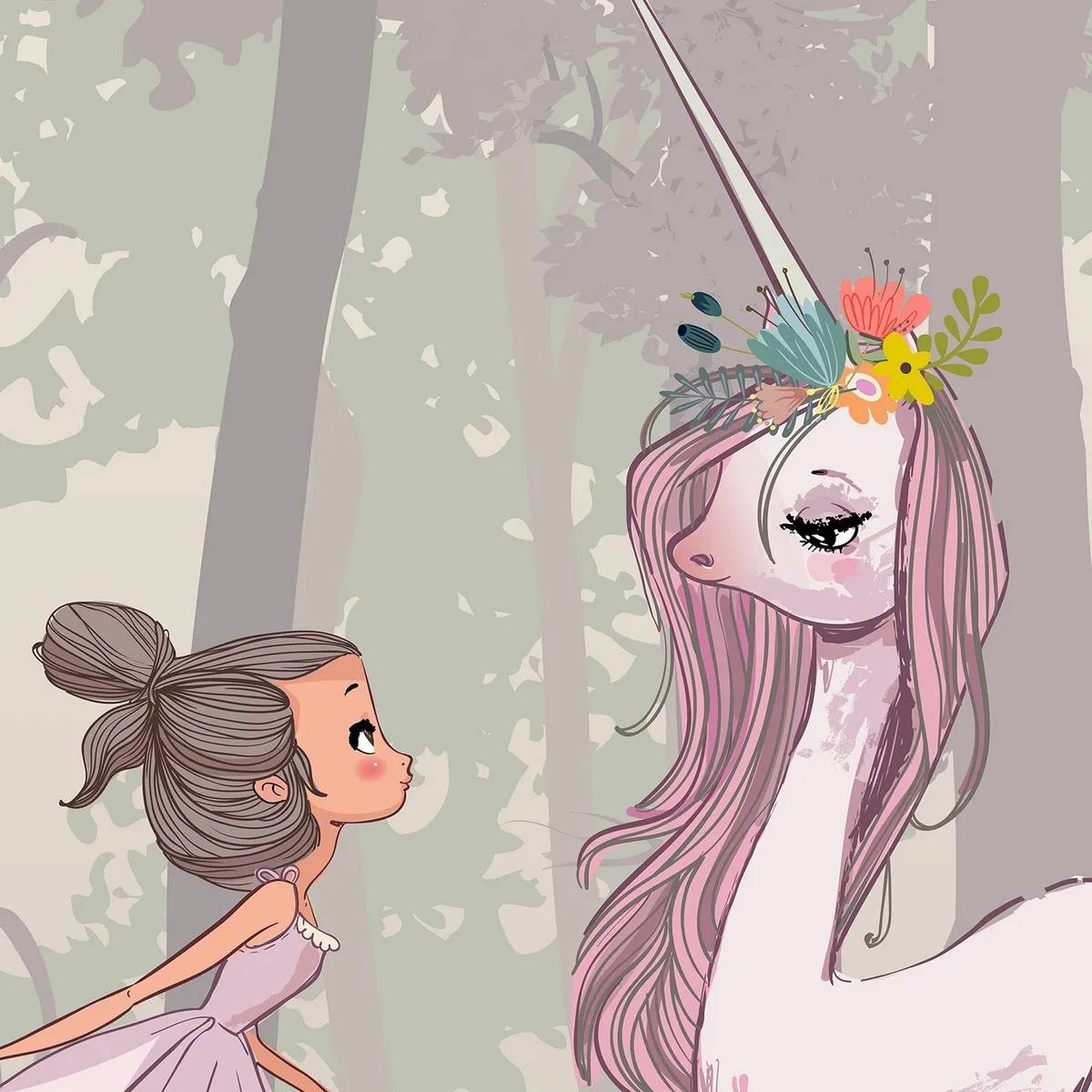 Дизайнерские фотообои рулонные Citydecor Princess 6 на флизелиновой основе 200x260 см 