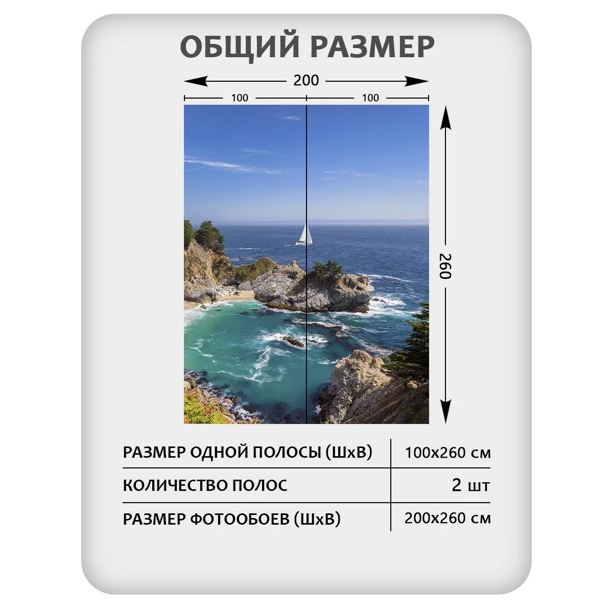 Фотообои рулонные Citydecor Море и Водопады 29 на флизелиновой основе 200x260 см