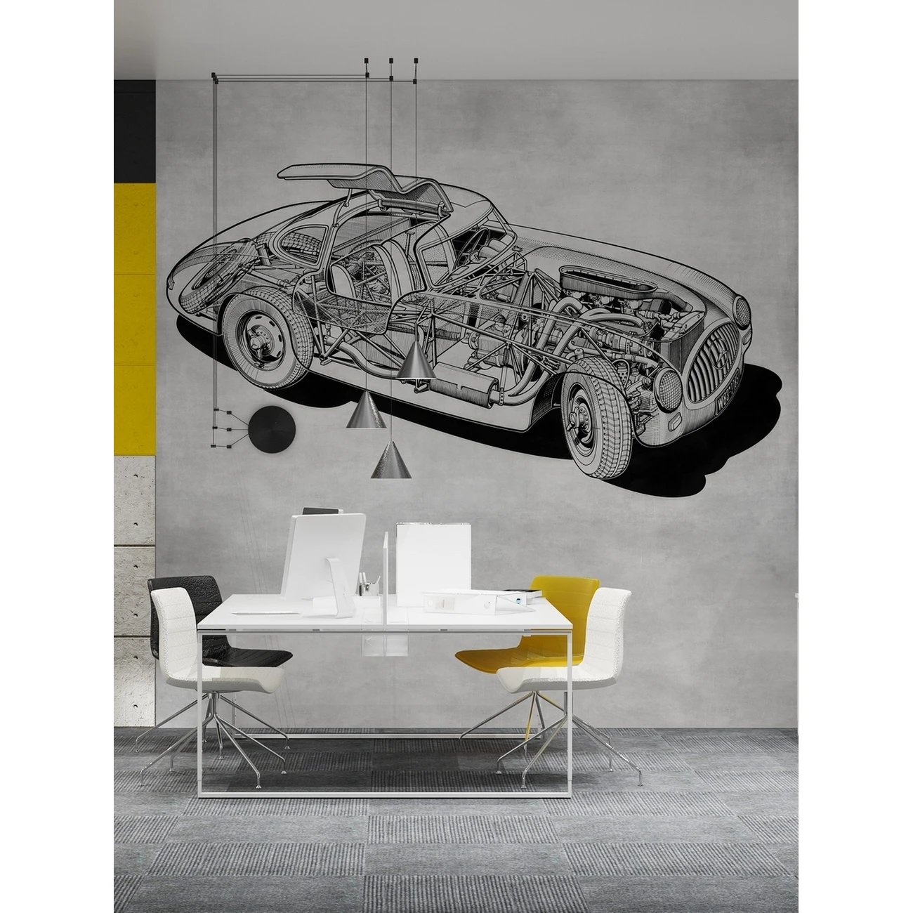 Фотообои рулонные Citydecor Technic 40 на флизелиновой основе 200x260 см