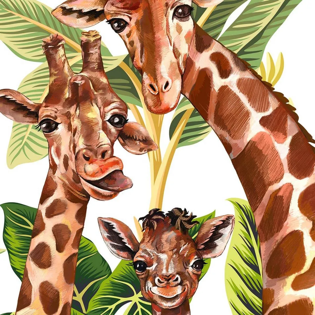 Фотообои рулонные Citydecor Веселая семейка на флизелиновой основе 200x260 см