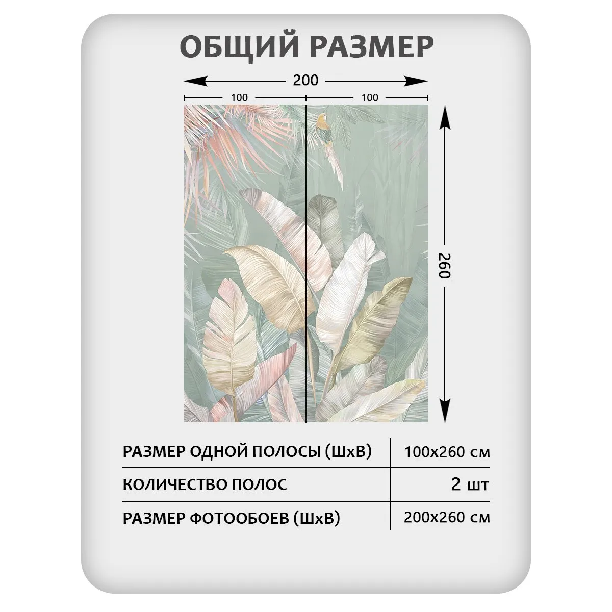 Фотообои рулонные Citydecor Знойные тропики 24 на флизелиновой основе 200x260 см