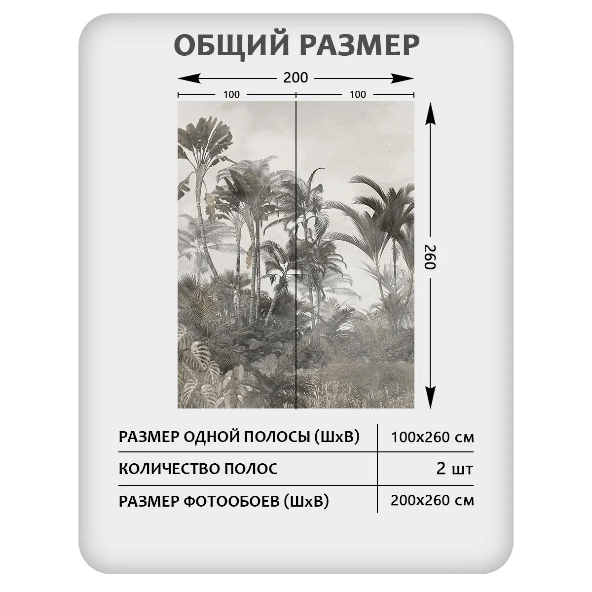 Фотообои рулонные Citydecor Знойные тропики 33 на флизелиновой основе 200x260 см