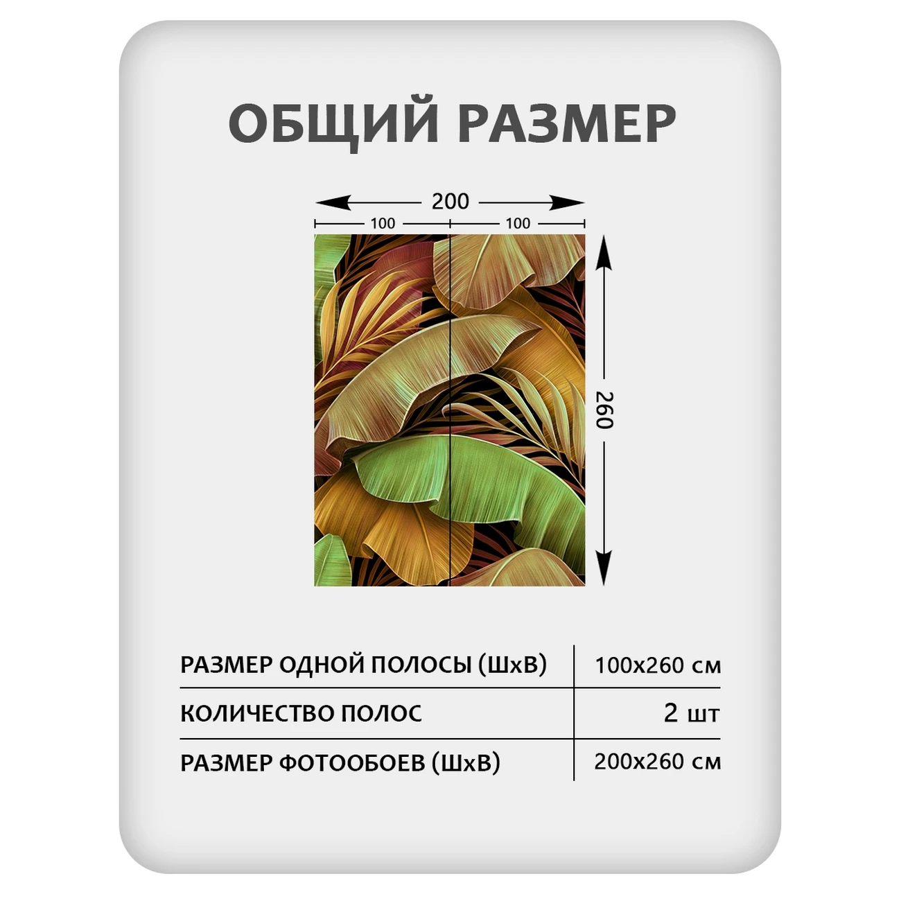 Фотообои рулонные Citydecor Знойные тропики 50 на флизелиновой основе 200x260 см