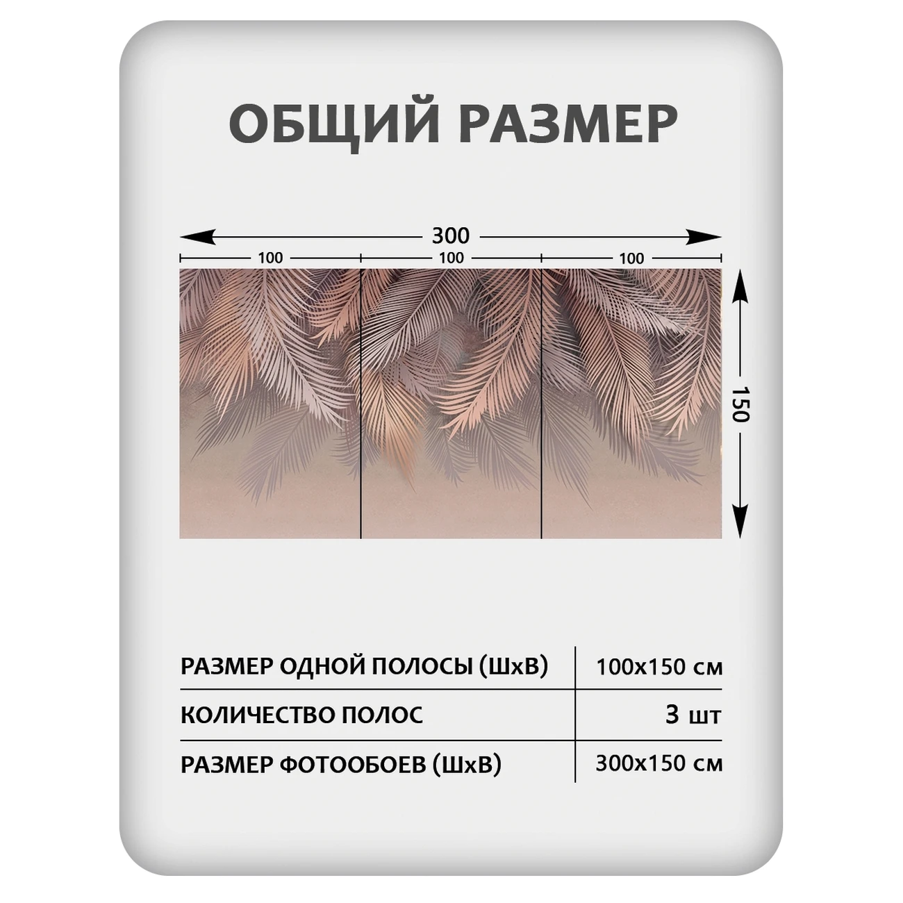 Фотообои рулонные Citydecor Пальмовые листья 79 на флизелиновой основе 300x150 см