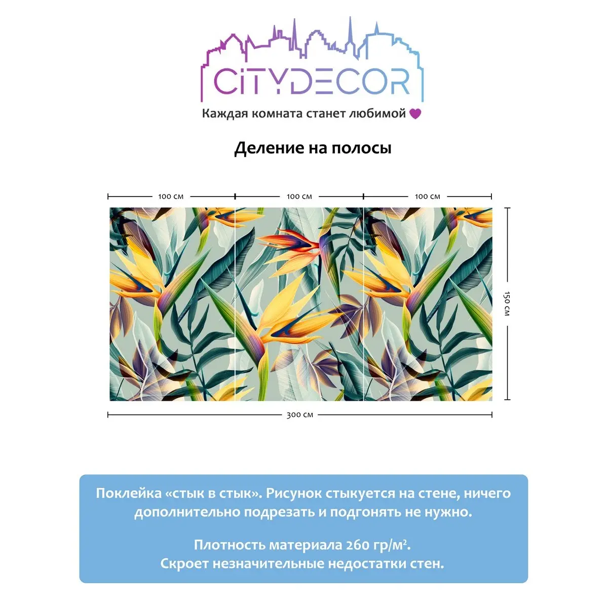 Фотообои рулонные Citydecor Абстракция 67 на флизелиновой основе 300x150 см