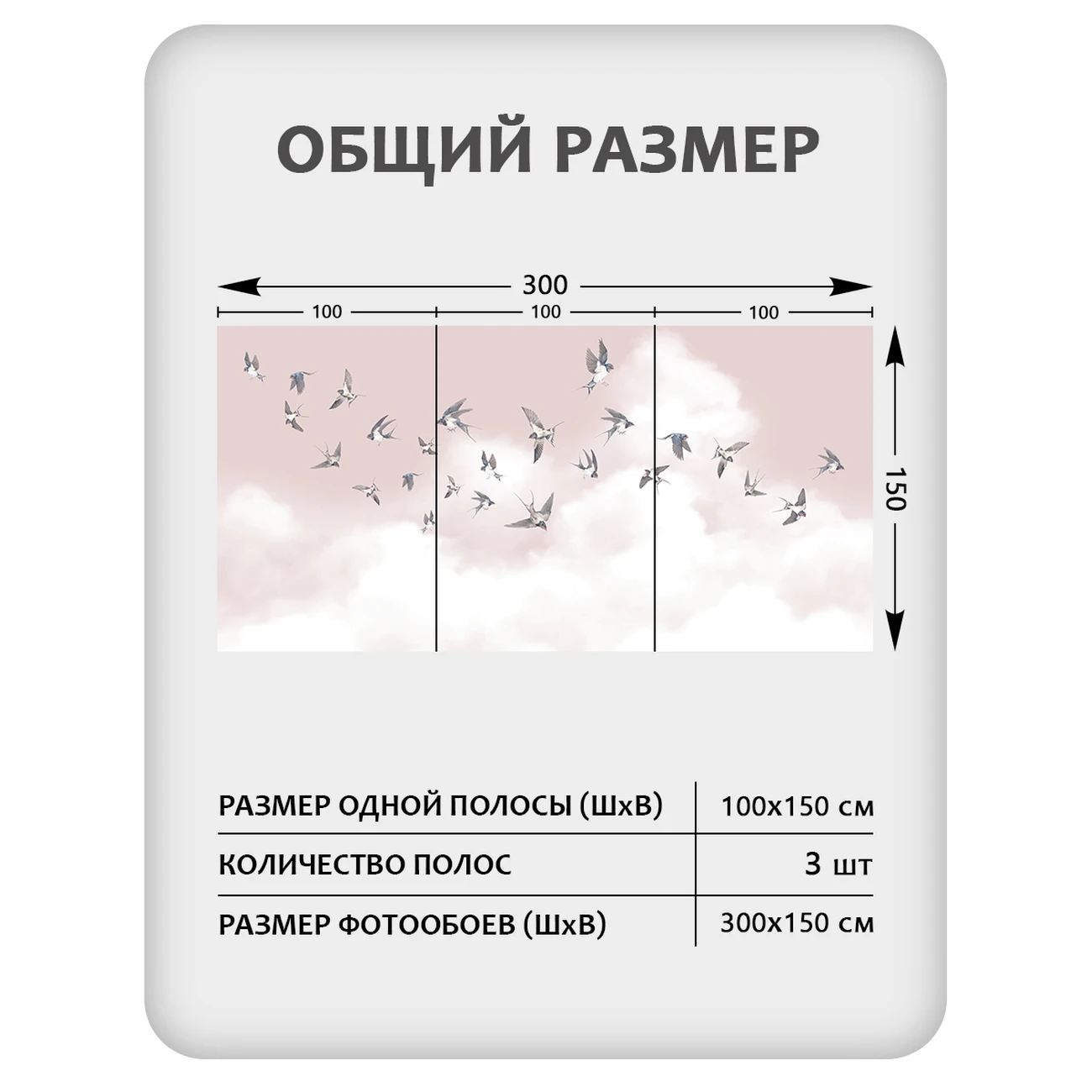 Фотообои рулонные Citydecor Air 12 на флизелиновой основе 300x150 см