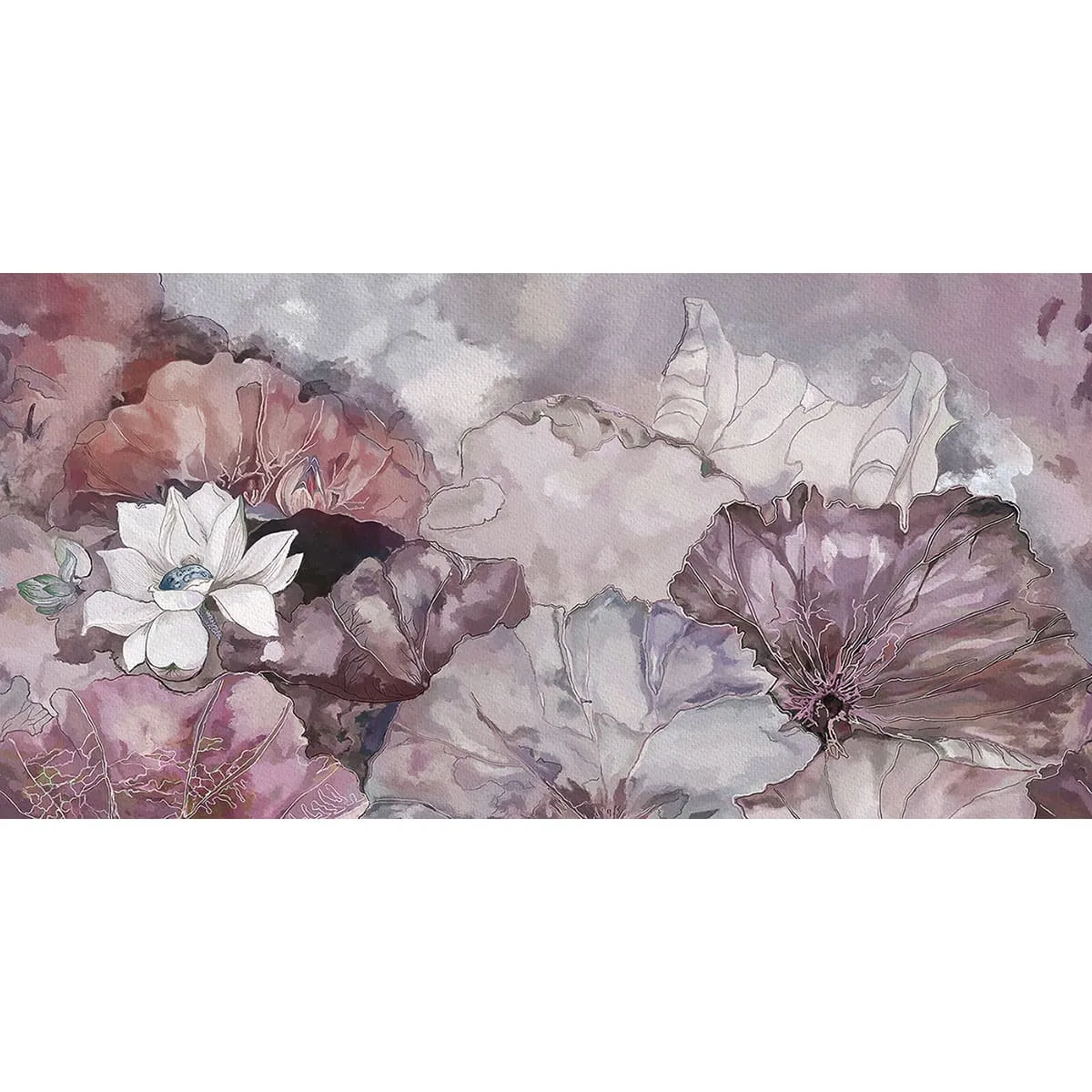 Дизайнерские фотообои рулонные Citydecor Blossom 4 на флизелиновой основе 300x150 см