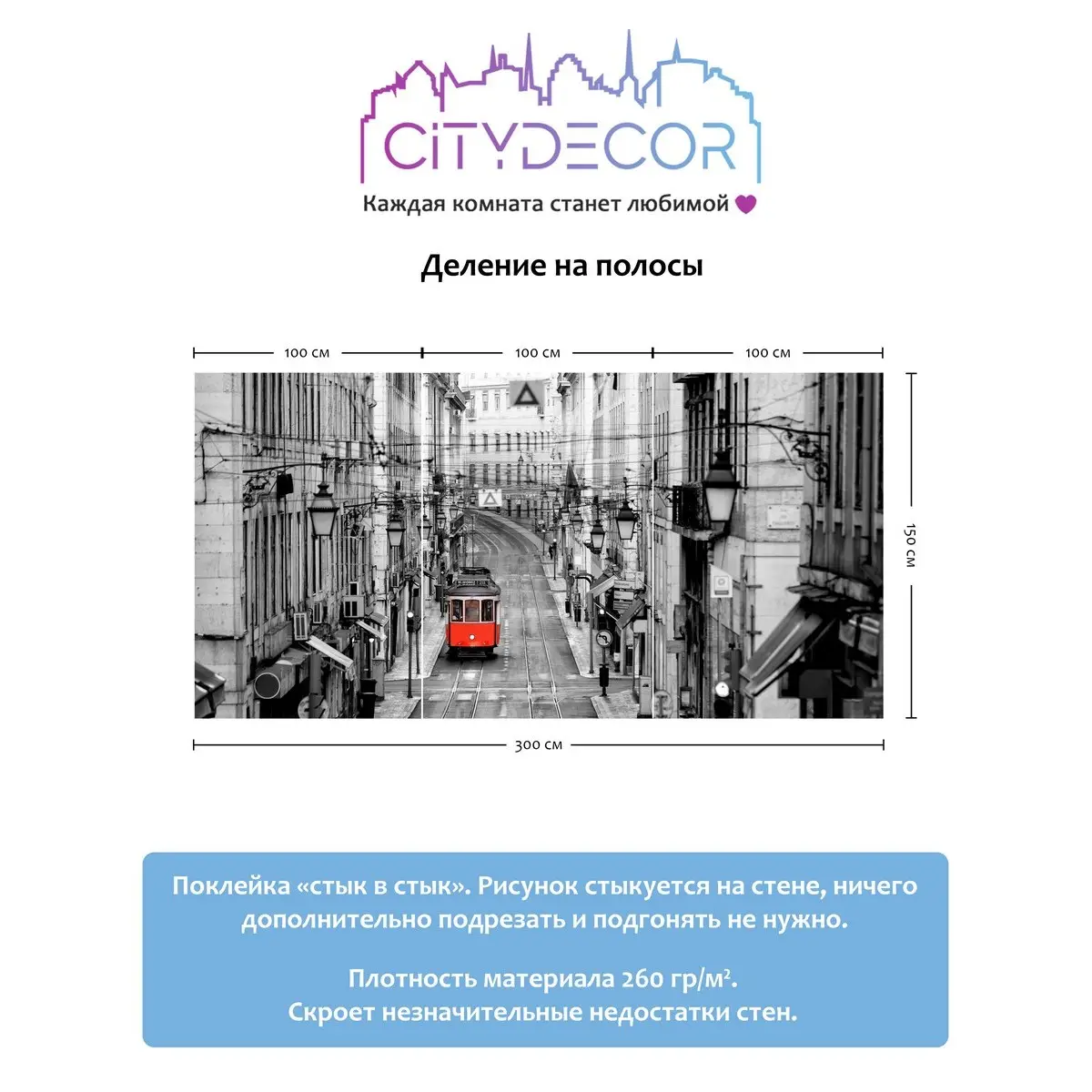 Фотообои рулонные Citydecor Города и Архитектура 53 на флизелиновой основе 300x150 см