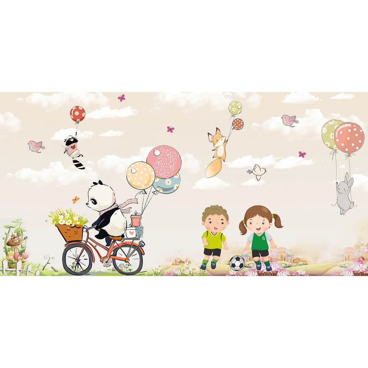 Фотообои рулонные Citydecor Cute&Lovely 14 на флизелиновой основе 300x150 см