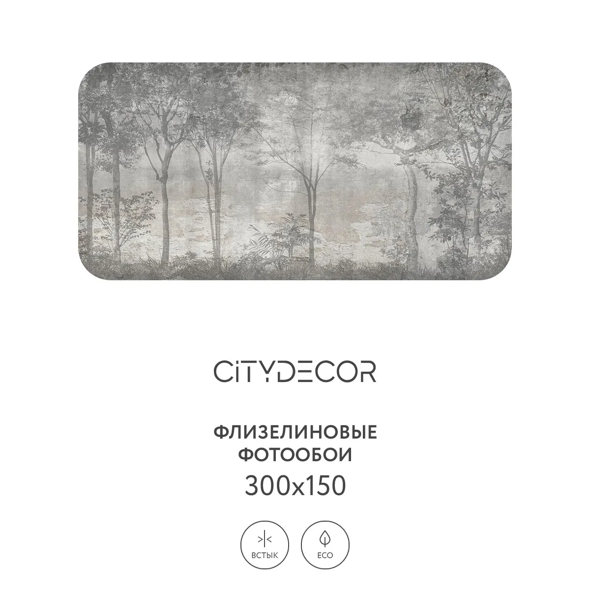 Дизайнерские фотообои рулонные Citydecor Dark Side 34 на флизелиновой основе 300x150 см