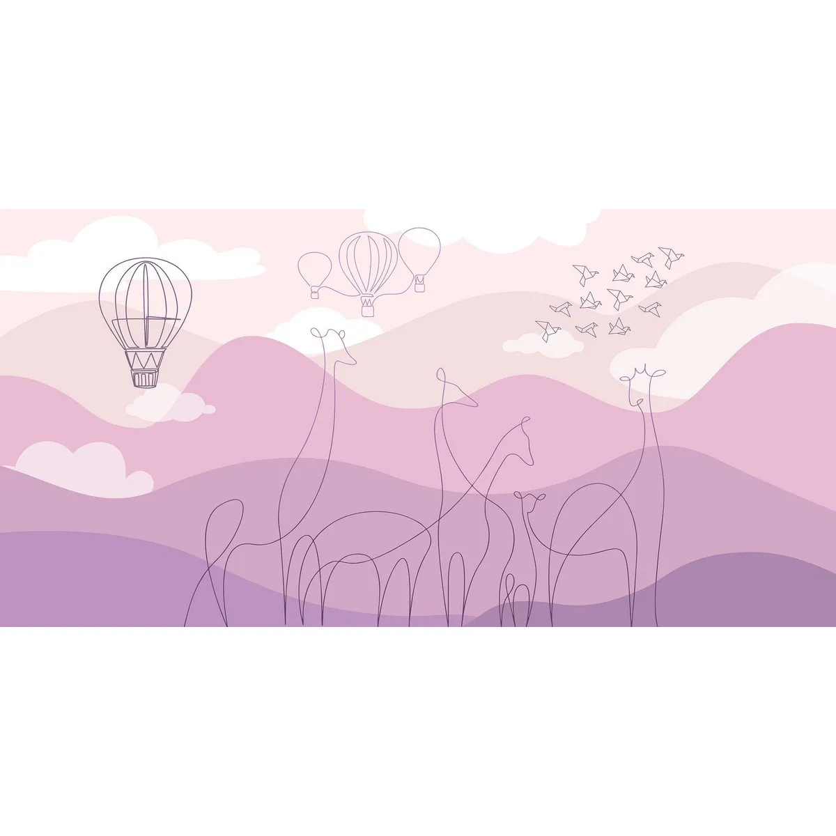 Фотообои рулонные Citydecor Perfect Lines Kids 2 на флизелиновой основе 300x150 см