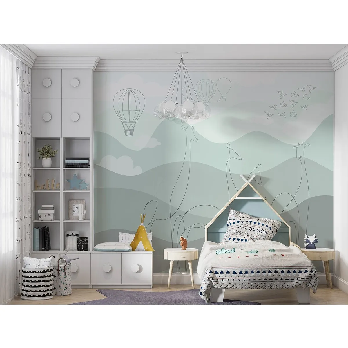 Фотообои рулонные Citydecor Perfect Lines Kids 5 на флизелиновой основе 300x150 см