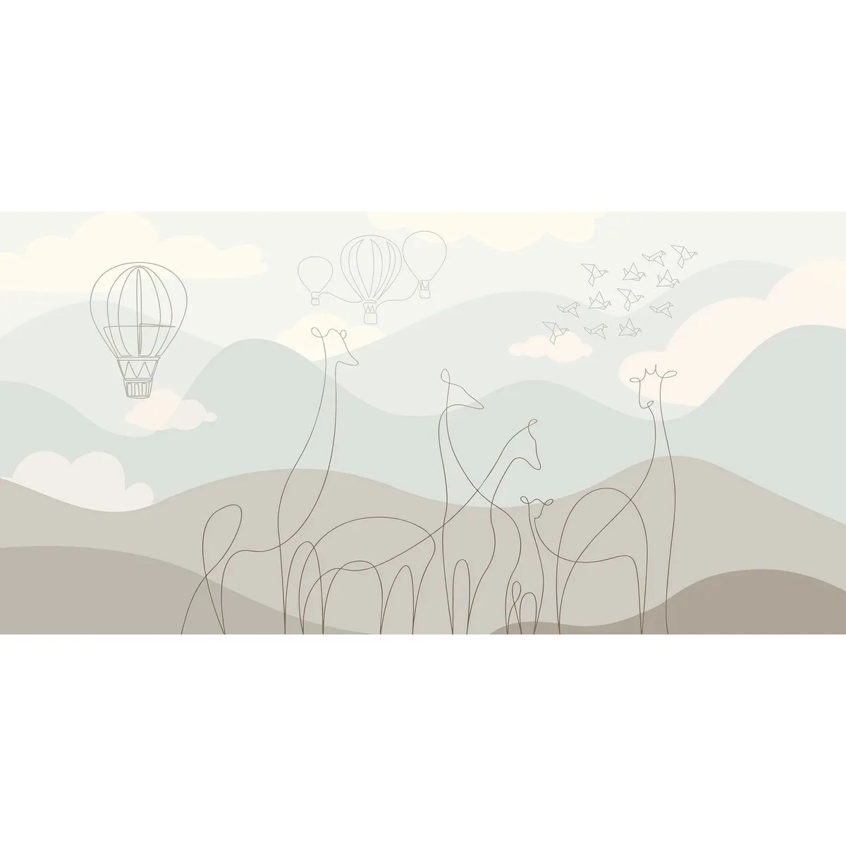 Фотообои рулонные Citydecor Perfect Lines Kids 6 на флизелиновой основе 300x150 см