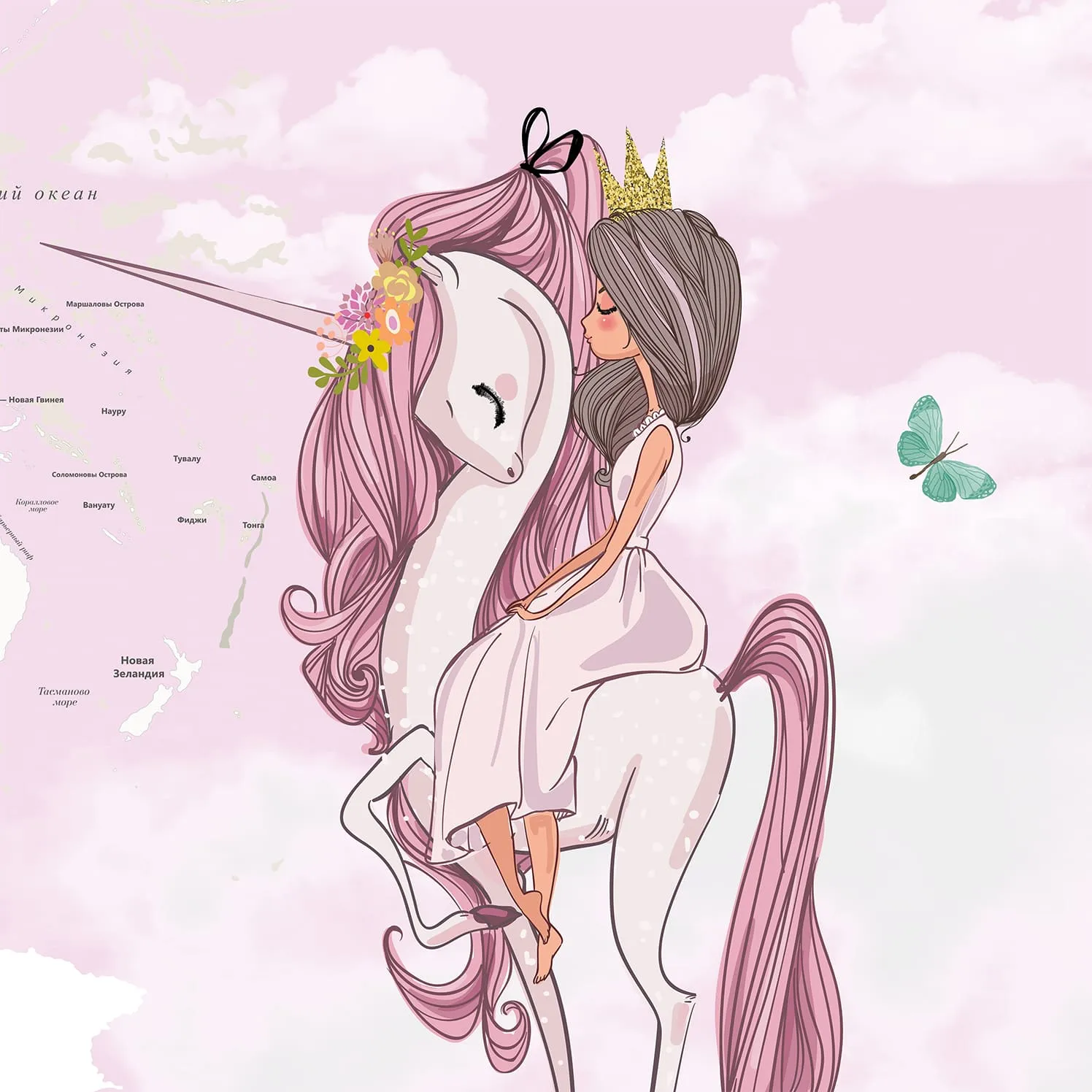 Дизайнерские фотообои рулонные Citydecor Princess 12 на флизелиновой основе 300x150 см