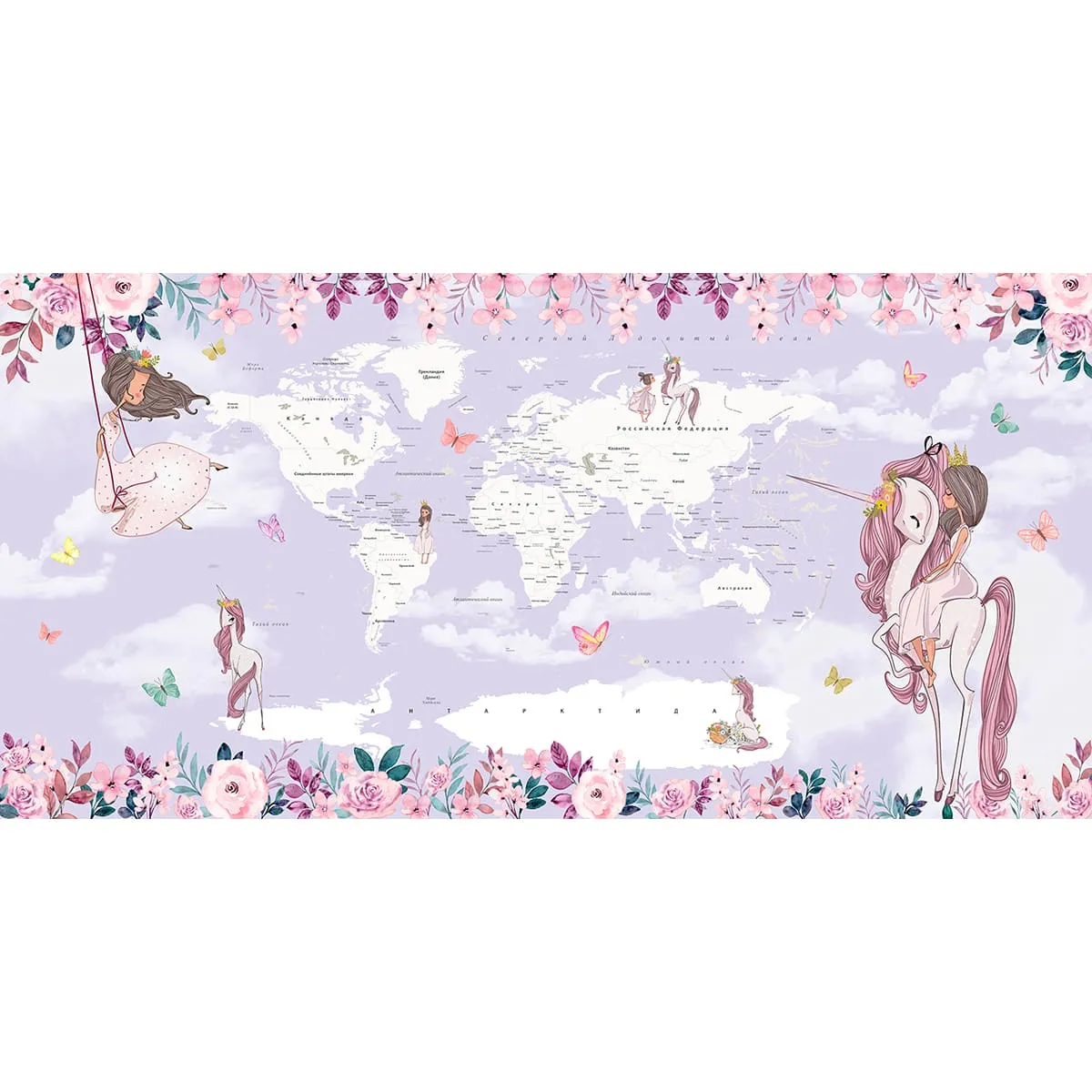 Дизайнерские фотообои рулонные Citydecor Princess 13 на флизелиновой основе 300x150 см