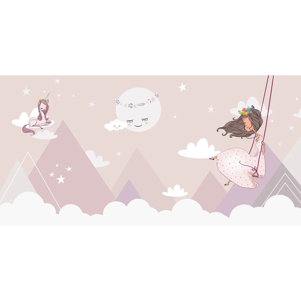 Дизайнерские фотообои рулонные Citydecor Princess 5 на флизелиновой основе 300x150 см 