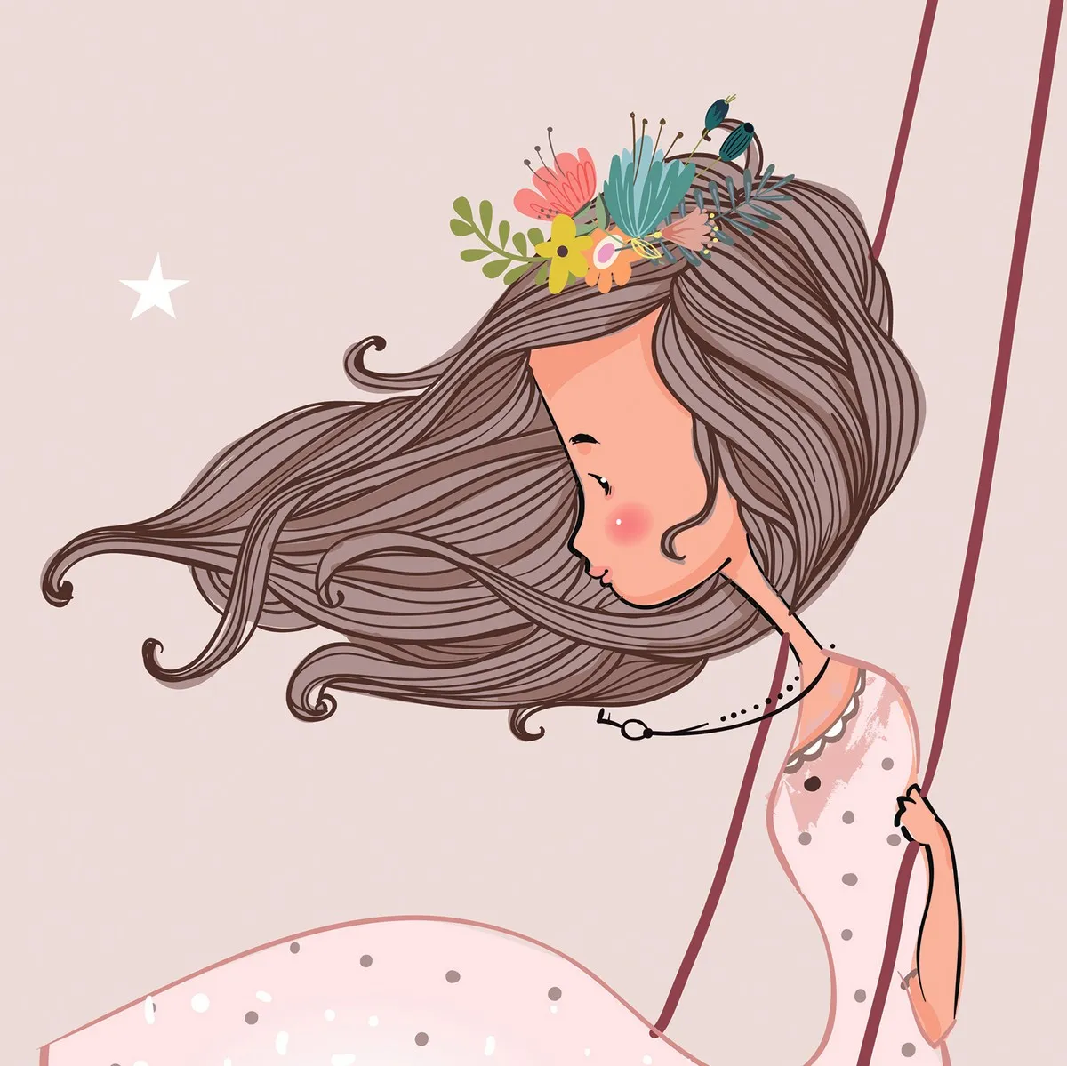 Дизайнерские фотообои рулонные Citydecor Princess 5 на флизелиновой основе 300x150 см 