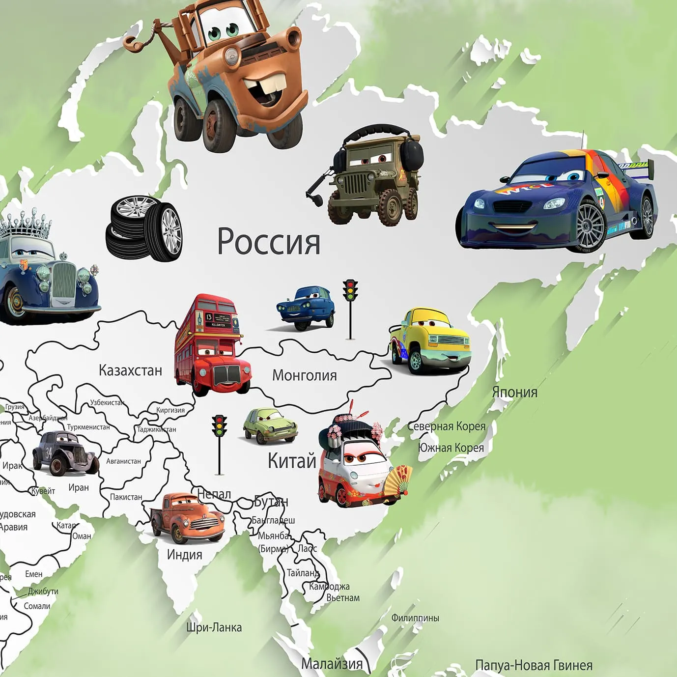 Дизайнерские фотообои рулонные Citydecor Superhero Молния МакКвин 3 на флизелиновой основе 300x150 см