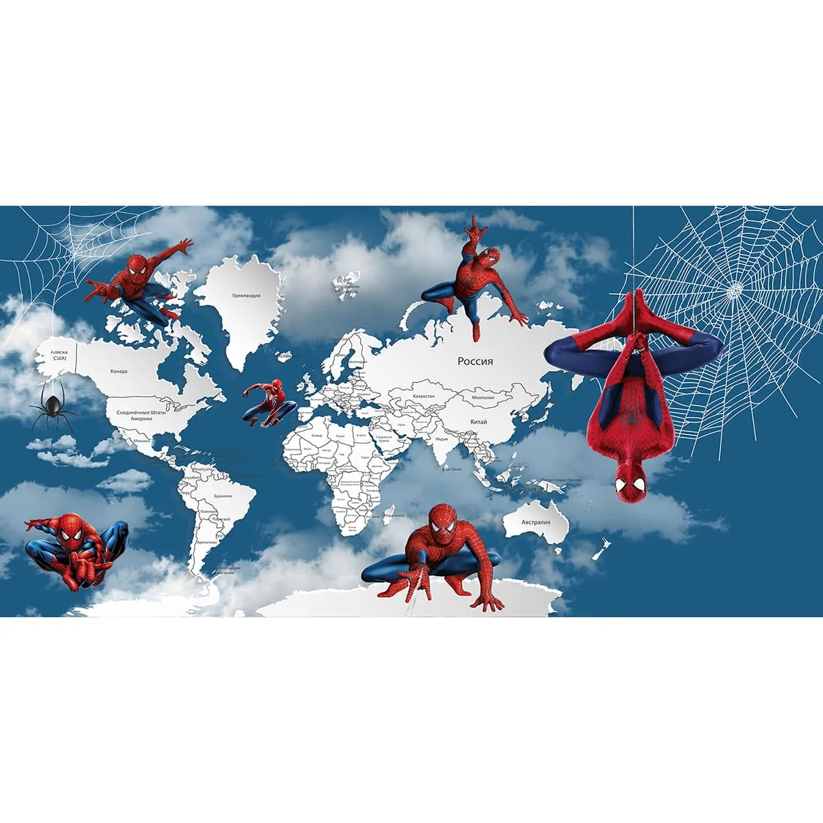Дизайнерские фотообои рулонные Citydecor Superhero Spider-Man 4 на флизелиновой основе 300x150 см