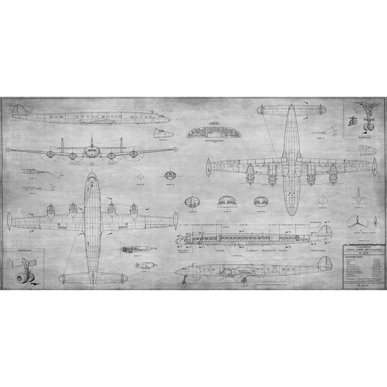 Фотообои рулонные Citydecor Technic 13 на флизелиновой основе 300x150 см