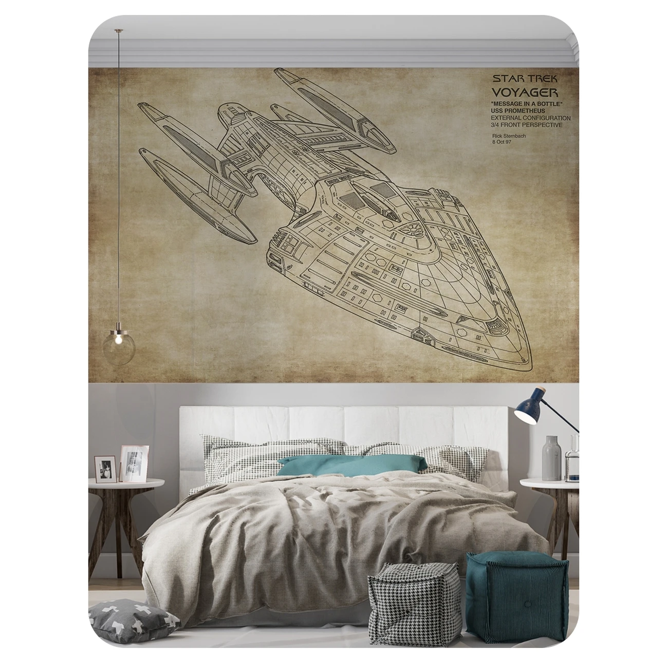 Фотообои рулонные Citydecor Technic 6 на флизелиновой основе 300x150 см