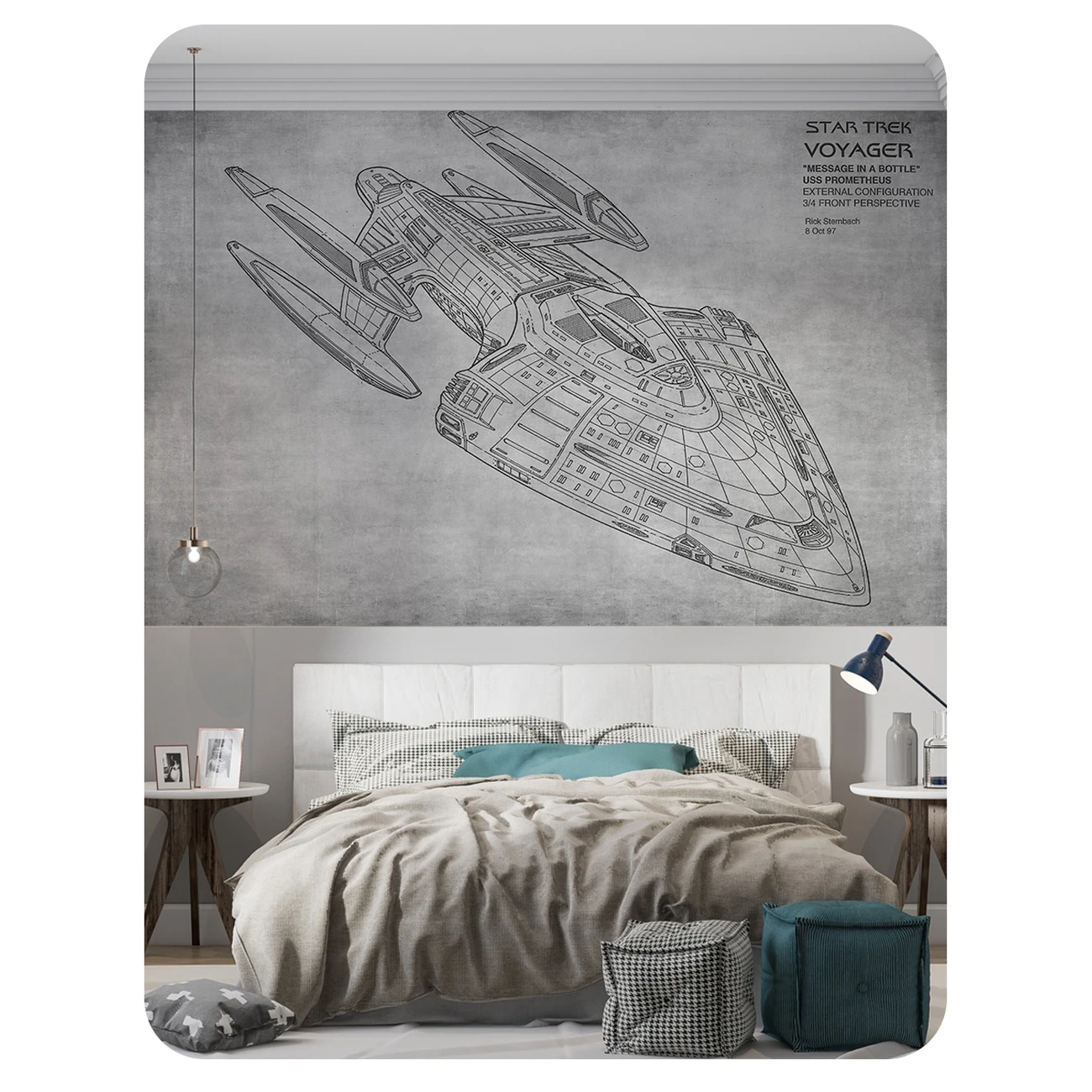 Фотообои рулонные Citydecor Technic 7 на флизелиновой основе 300x150 см