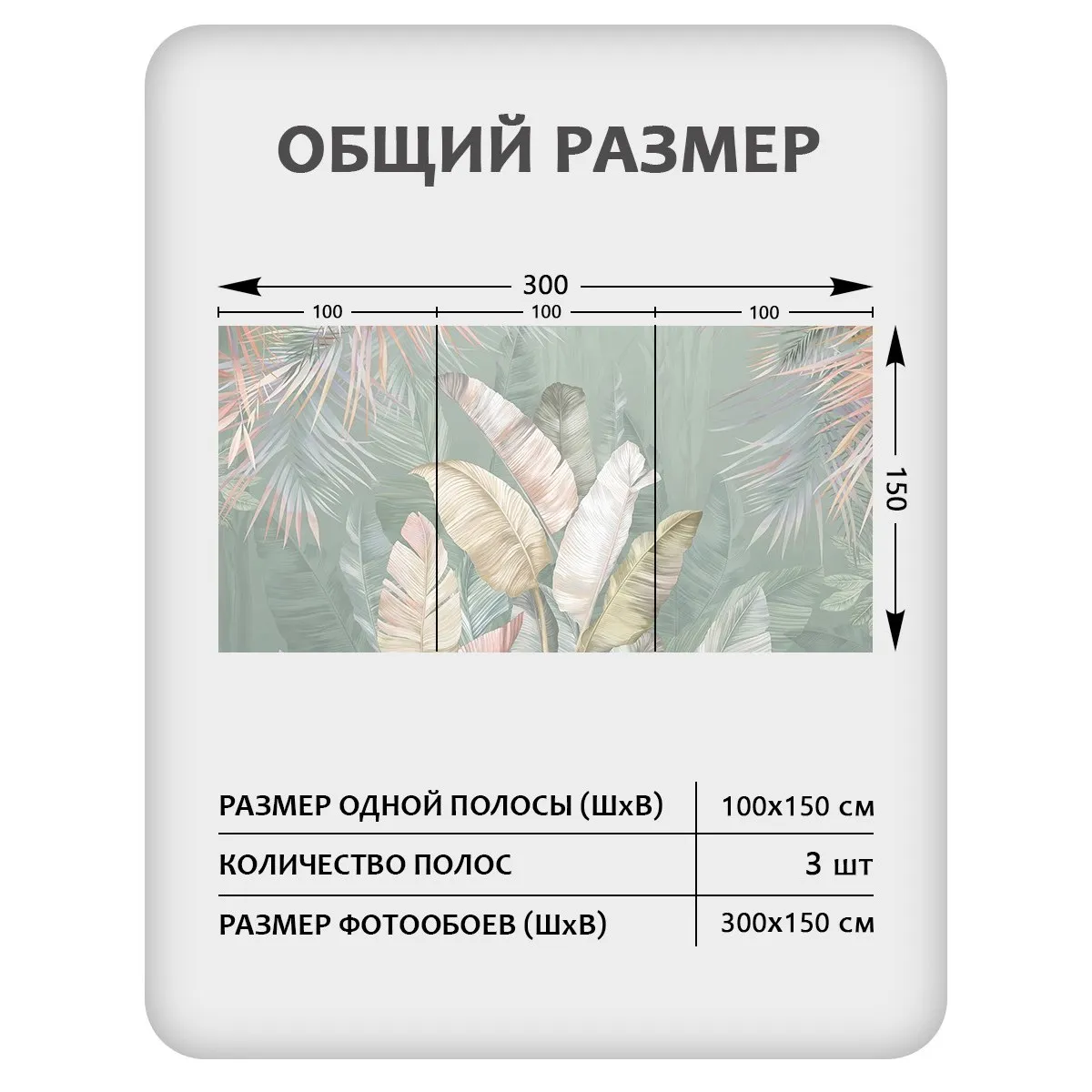 Фотообои рулонные Citydecor Знойные тропики 24 на флизелиновой основе 300x150 см