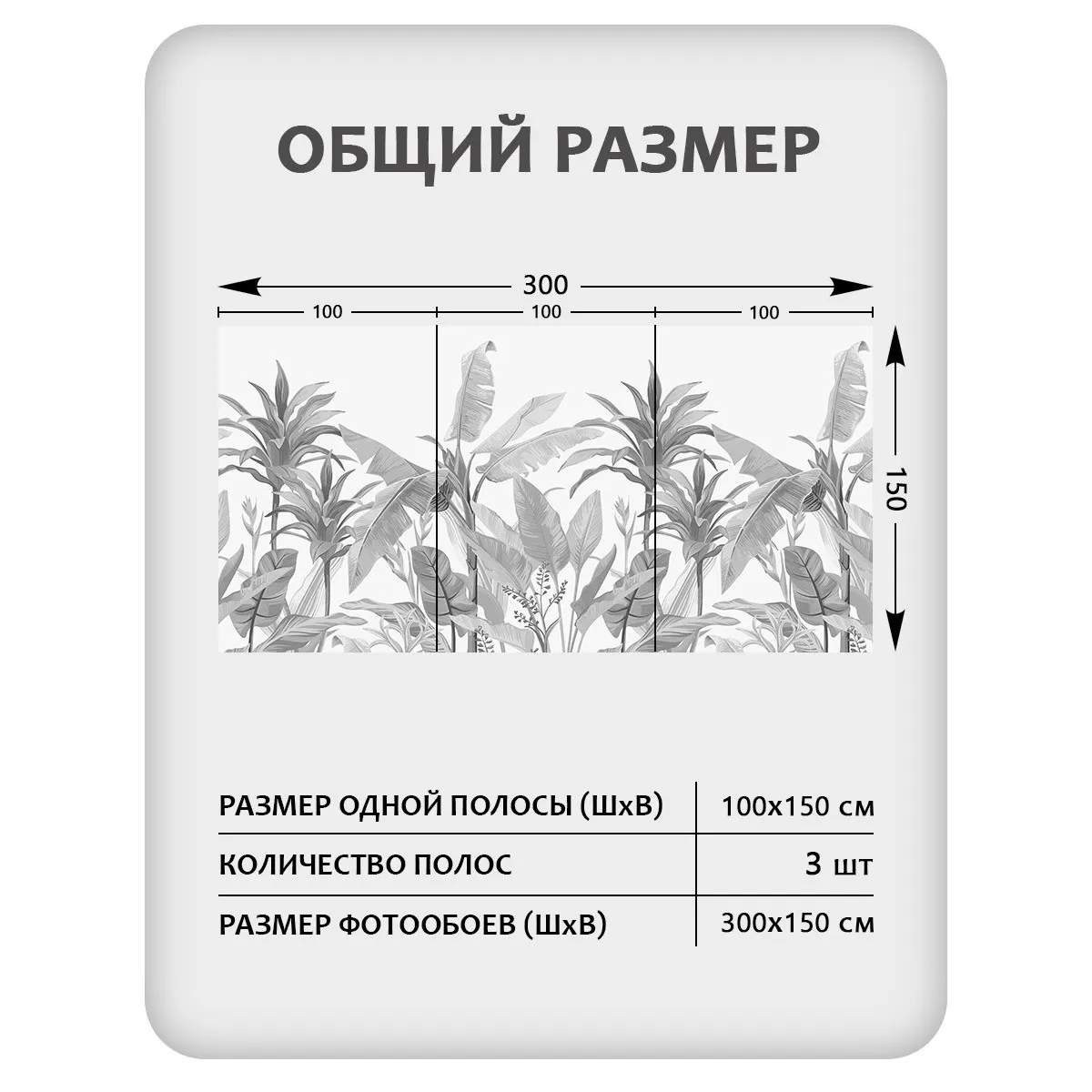 Фотообои рулонные Citydecor Знойные тропики 26 на флизелиновой основе 300x150 см