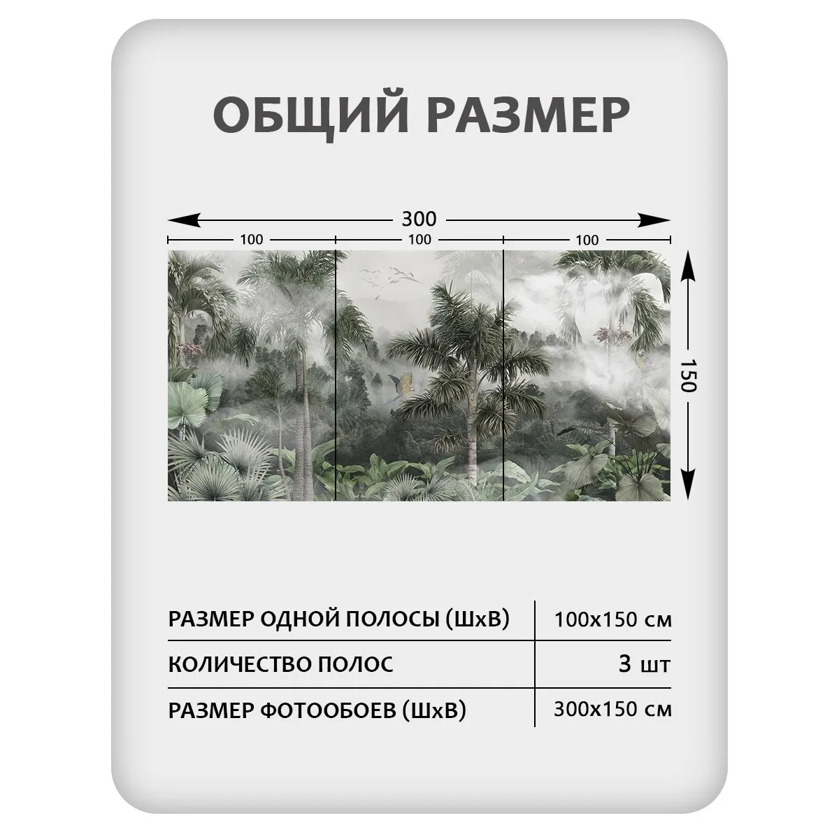 Фотообои рулонные Citydecor Знойные тропики 32 на флизелиновой основе 300x150 см