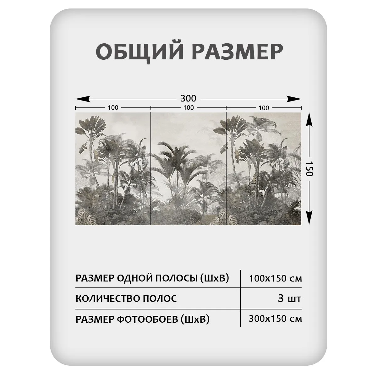 Фотообои рулонные Citydecor Знойные тропики 33 на флизелиновой основе 300x150 см