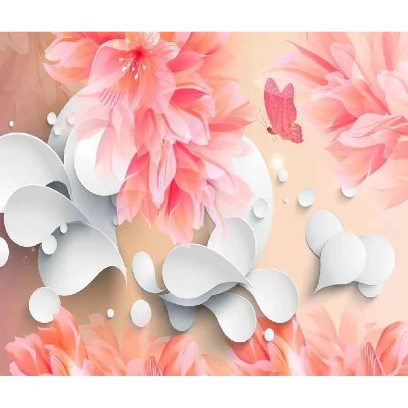 Фотообои рулонные Citydecor Цветочный декор 3 3D на флизелиновой основе 300x254 см