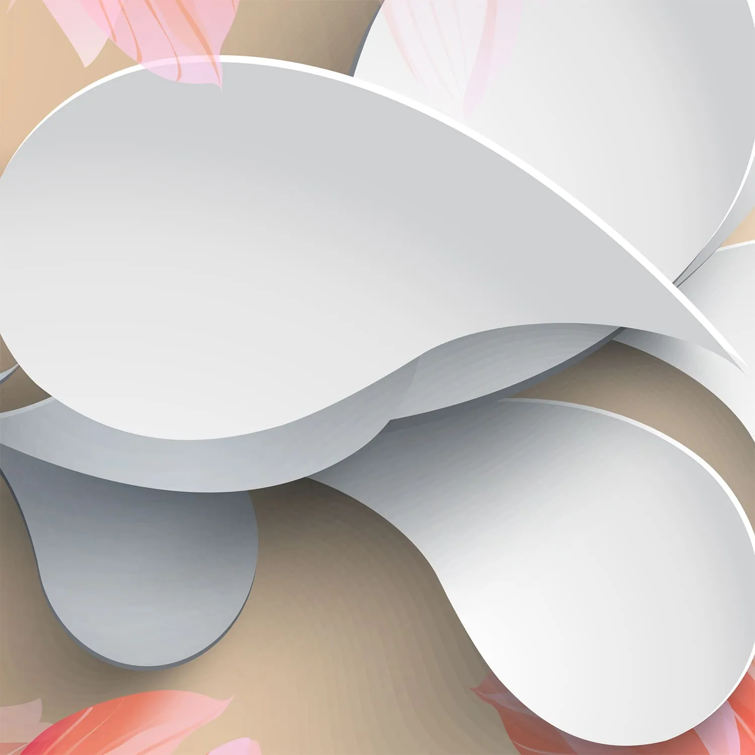 Фотообои рулонные Citydecor Цветочный декор 3 3D на флизелиновой основе 300x254 см